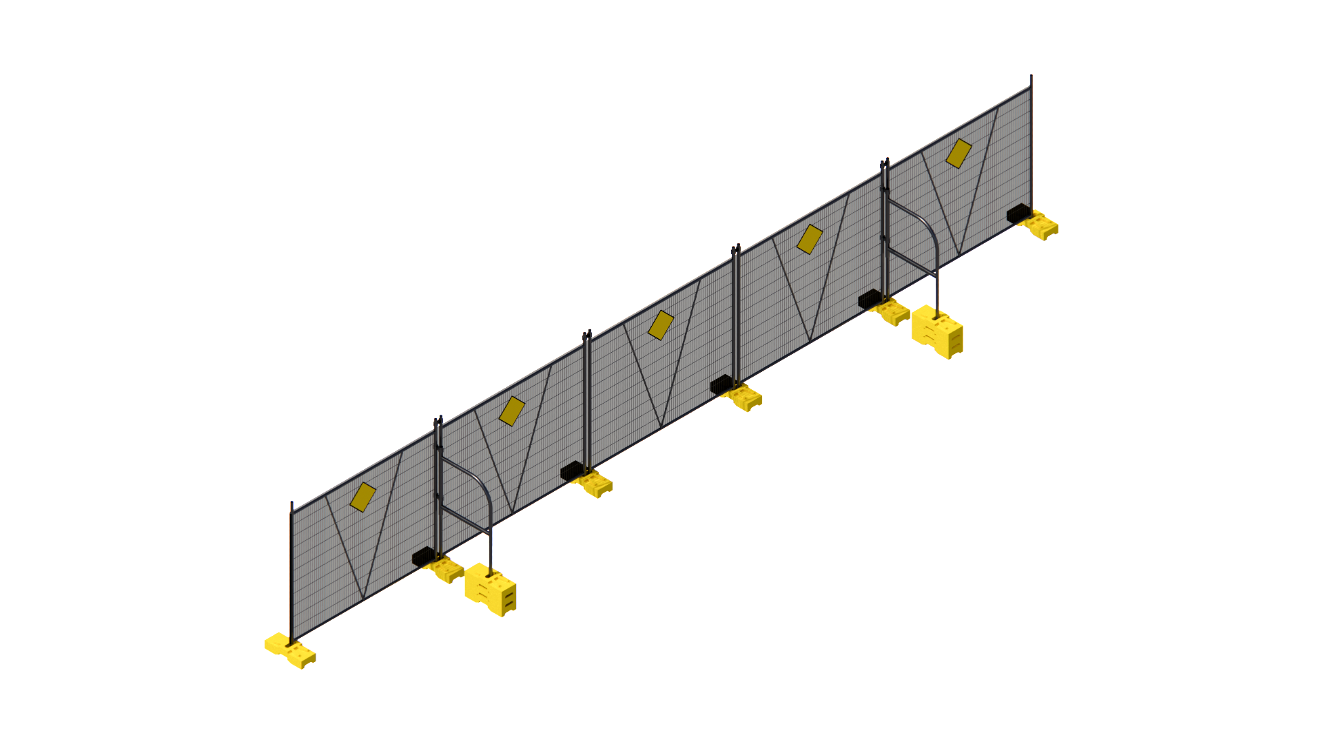 IP Braced & Shadecloth i) Back INDUSTRIAL PANEL FENCE (NO SHADE OR BRACE)