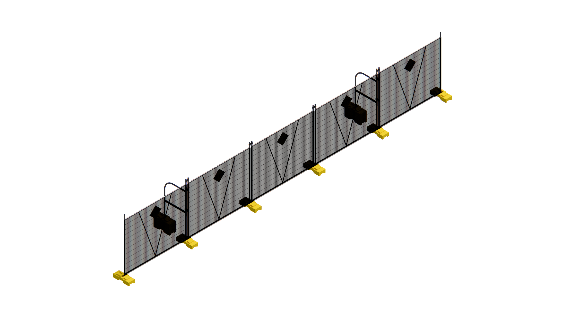 IP Braced & Shadecloth (i) Front (1) INDUSTRIAL PANEL FENCE (NO SHADE OR BRACE)